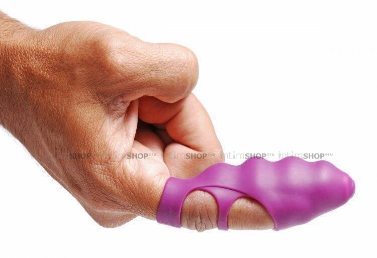 Вибронасадка на палец XR Brands Frisky Ripples, фиолетовый