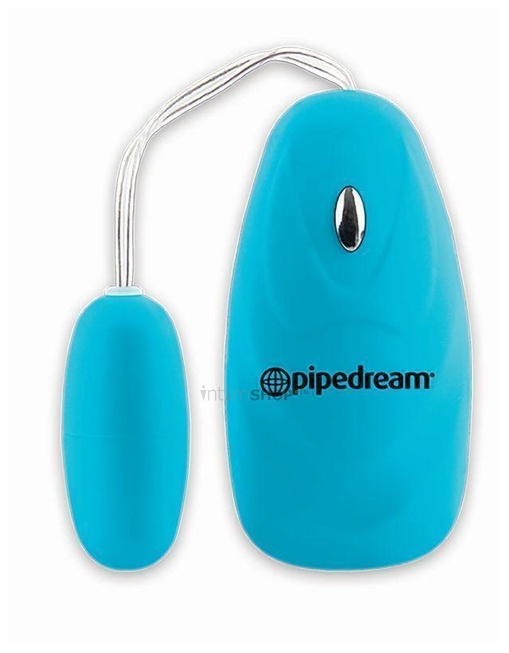 Вибропуля на пульте управления Pipedream Neon Luv Touch 5-Function Bullet, голубая от IntimShop