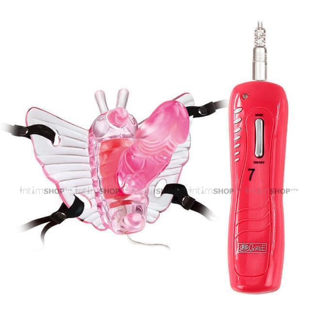 Вибростимулятор клитора и точки G Baile Butterfly Mini, розовый от IntimShop
