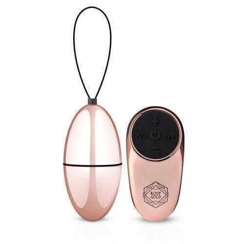 Виброяйцо с пультом ДУ Rosy Gold, золотистый